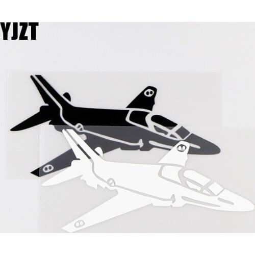 YJZT 15.9X7.5CM Large Jet Aircraft Art Vinyl Decal Car Stickers Decoration Black / Silver 10A-0031