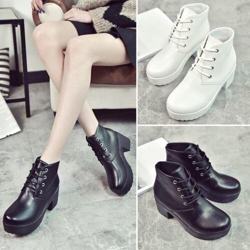 Soft Split Leather Women White Ankle Boots Motorcycle Boots Female Autumn Winter Shoes Woman Punk Motorcycle Boots Spring Winter