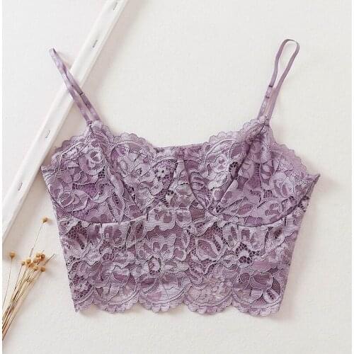 Sexy Women Camis 2020 New Fashion Lace Crop Top Modern Lacy Hollow Out Camisole