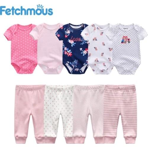 Unisex Bodysuit Set 2020 Casual Newborn Boy Clothing Suit Infant Girl Cartoon Cute Tops+Pant Clothes ropa de bebe Fall Outfit