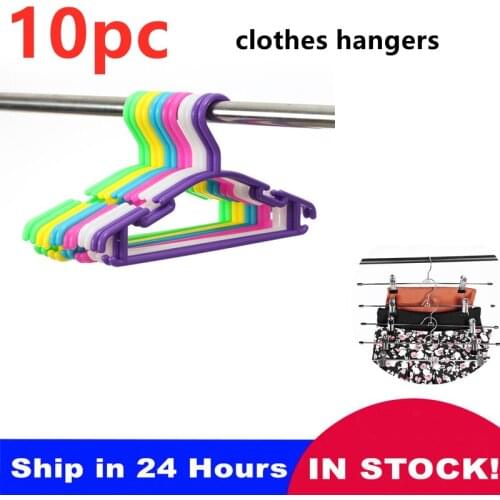 10pc Kids Clothes Hanger Portable Multifunction Hook Design Outdoor Clothes Drying Rack Plastic Metal Baby Hangers Organize