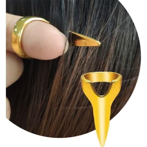 12 Pieces Hair Parting and Selecting Tool Hair Sectioning Ring Metal Hair Parting Ring for Hair Braiding Curling Styling