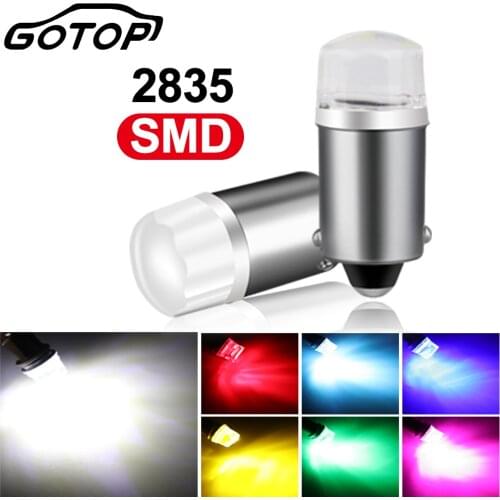 2pcs BA9S T4W Led Bulb T2W T3W H5W Car light bulb 2 LED 2835 SMD 12913 12910 12929 LED Indicator Bulb License Plate Bulb DC 12V