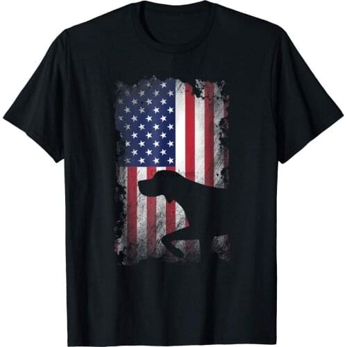 2020 Top Quality German Shorthaired Pointer American Flag Shirt Patriotic