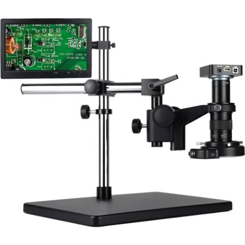 38MP 2K HDMI USB Industrial Electronic Digital 180X 300X Video Microscope Camera Set Fo Phone PCB SMD CPU Soldering Watch Repair