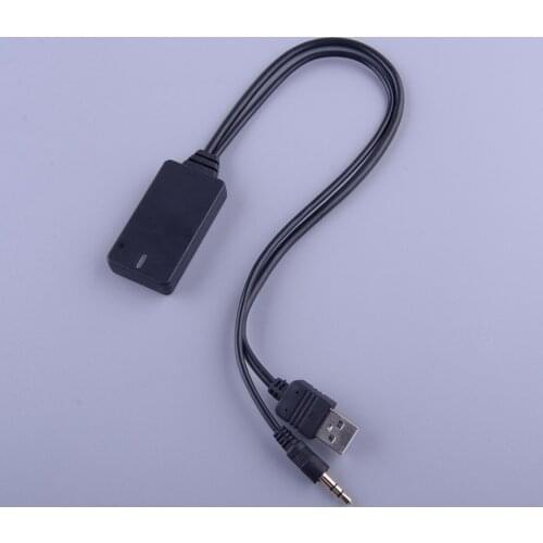 Car Front Wireless Bluetooth Radio AUX Cable Adapter Black 12V Fit for BMW E90 E91 E92 E93