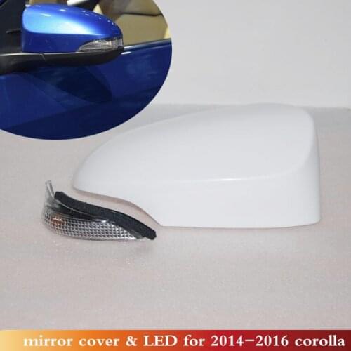 CAPQX Side Rear View Rearview Mirror Turn Signal Light Lamp Mirror Lid mirror Cover 81740-52050 87945-02930 For COROLLA 2014