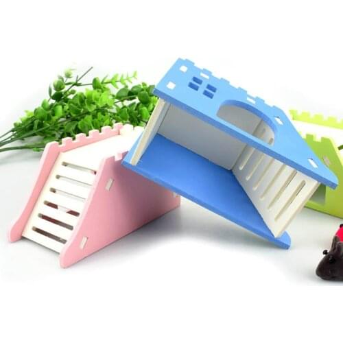 Ladder 1 PC Viewing Deck Pet House Wooden Pet Products Pet Hedgehog Castle Toy Hamster Nest Hamster House