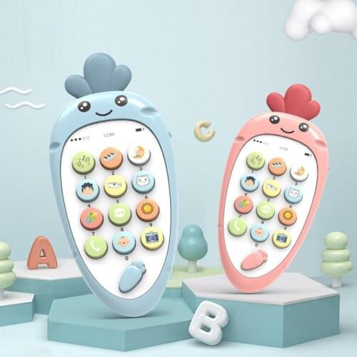 Baby Phone Toys Bilingual Telephone Teether Music Voice Toys Early Childhood Education Electronic Toys For Children Baby Gifts