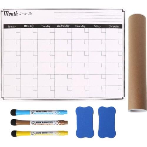 A3 Monthly Planner Magnetic Whiteboard Fridge Magnets Message Board Remind Memo T3LB