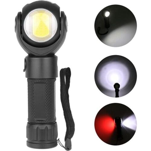 Mayitr Flashlight Waterproof Camping Tactical Flashlight T6 COB LED Torch Magnetic Inspection USB Rechargeable Work Light
