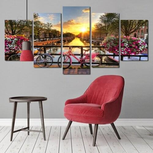 Canvas Painting Wall Art Flower Xiaoqiao Romantic Decorative Painting Home Decor Living Room Sofa Background Wallpaper