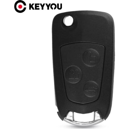 KEYYOU 10X 3 Buttons Remote Folding Key Flip Shell Case For Ford Focus KA Mondeo Uncut Blank Fob 3 Buttons