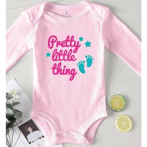 Costume Girls Outfit Babies Boy Summer Clothes Jumpsuit Pretty Little Thing Printed Disfrases Para Bebes Newborn Baby Romper