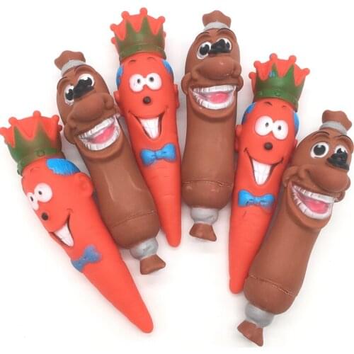 Screaming Sausage Squeeze Sound Toy Cute Rbber Carrot Pets Dog Toys Squeak Vent Dogs Chew Toy Shrilling Decompression Tool