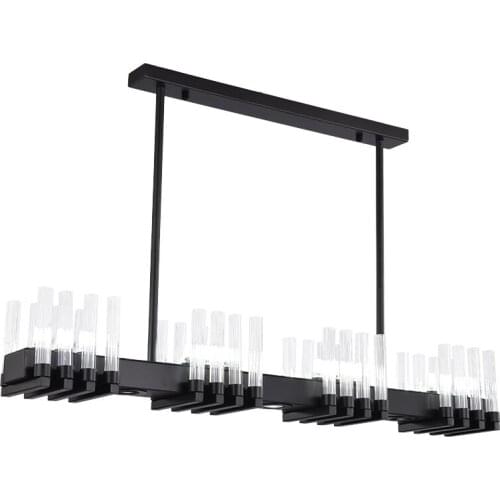 Nordic rectangle Crystal Restaurant Light Postmodern Hotel Lobby Creative Designer Personality Candlestick Chandelier