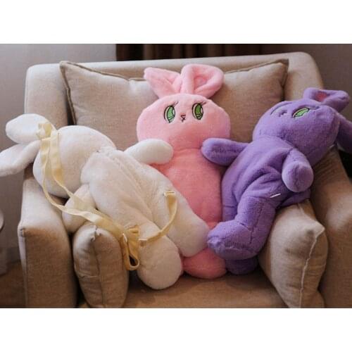 1 Pcs Cute Plush Rabbit Backpack Kawaii Bunny Backpack Stuffed Rabbit Toy Children School Bag Gift Kids Toy for Little Girls Bag