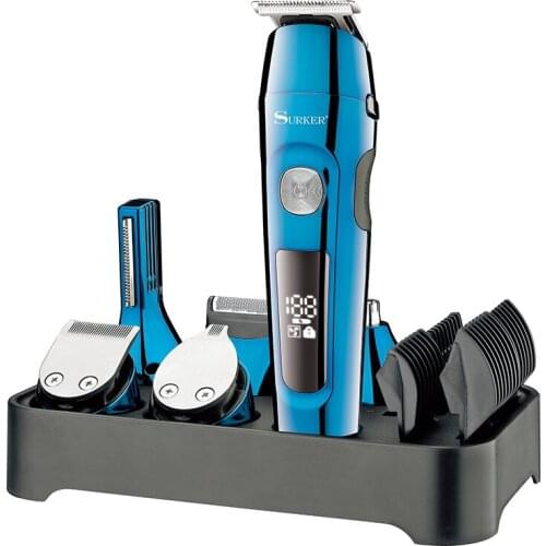 All in one LCD adjustable speeds hair trimmer multifunction beard grooming facial body hair clipper elelctric hair cutting set