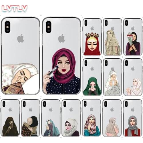 Islamic Muslim Gril Eyes Arabic Hijab Girls DIY Painted Phone Cover for iPhone 11 12 pro XS MAX 8 7 6 6S Plus X 5 5S SE XR cover