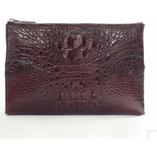 Ourui new true crocodile leather men bag envelope bag Thin section Men clutch bag