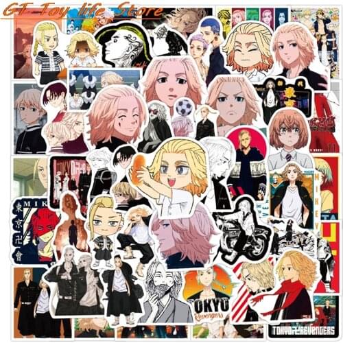 C 10/50pcs/pack Tokyo Revengers Japanese anime Cartoon Stickers For Skateboard Computer Notebook Car Decal Childrens Toys Etc