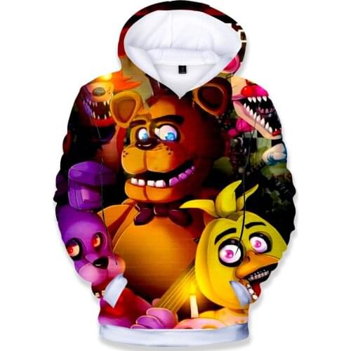 Night At Freddy Spring Autumn Sport Hoodies Cheap Sale Fashion Boys Girls Five Outerwear Children Kids School Outfits Clothing