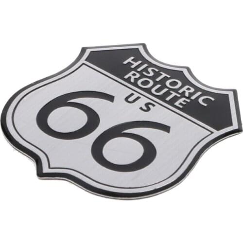 New 3D Car Emblem Badge Sticker Decal Metal Route 66 For Cadillac US SRX Ford