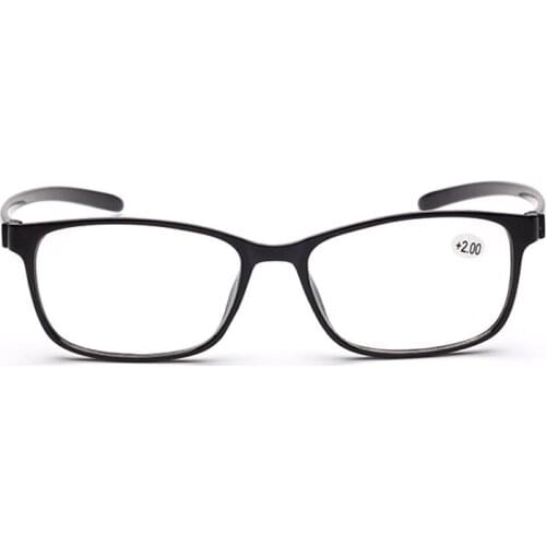 Men Women Ultra Light Reading Glasses Eye Glasses TR90 Black Full Frame Elderly Presbyopia +1.0 +1.5 +2.0 +2.5 R152