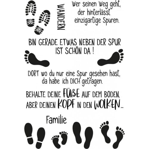 German Words Transparent Clear Silicone Stamp/Seal for DIY scrapbook/photo album Decorative clear stamp sheets ST0872