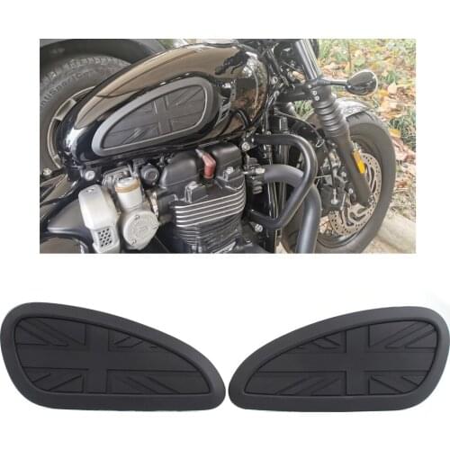 Retro Motorcycle Cafe Racer Gas Fuel tank Rubber Sticker Protector Sheath Knee Tank pad Grip Decal Black For HARLEY Yamaha