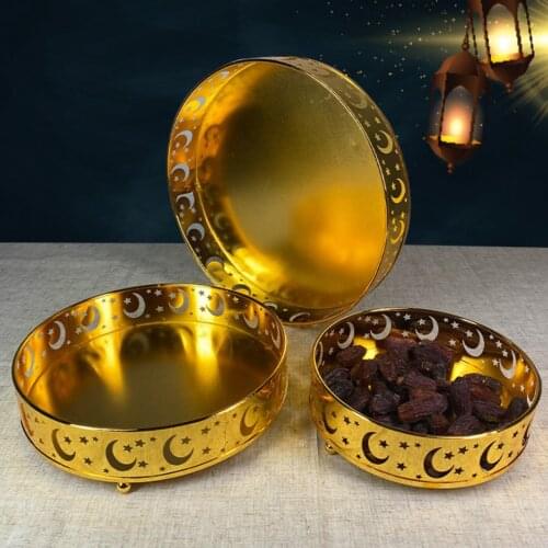 Luxury Eid Mubarak Decoration for Home Islamic Ramadan Muslim Party Decor Eid Food Tray Ramadan Mubarak Gifts