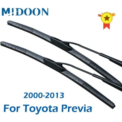 MIDOON Wiper Blades for Toyota Previa Fit Heavy Duty Hook Arm / Hook Ams Model Year from 2000 to 2013