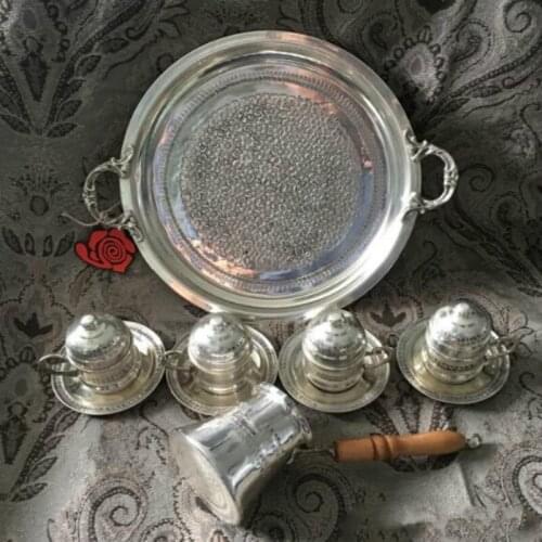 Suit Turkish Coffee Pot Coffee Cup Set Silver Set turkish coffee cups tea cup set cups fine bone china tea sets english tea set