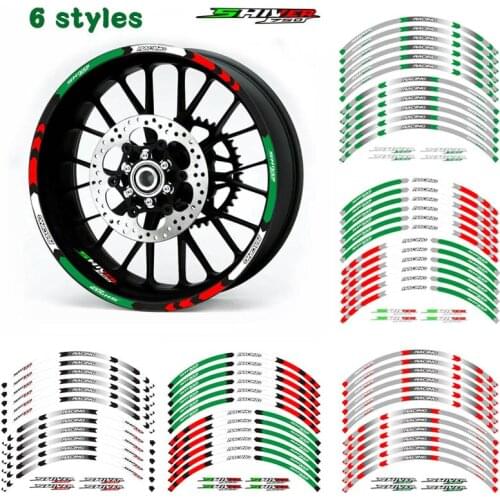 High Quality Motorcycle 17inchWheel Decal Reflective Stickers Reflective waterproof For Aprilia SHIVER 750