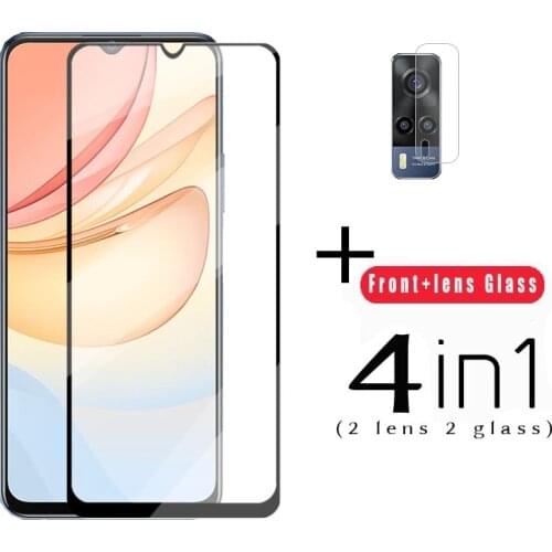 Tempered Glass For Vivo Y53s 4G Glass For Vivo Y53s 4G Full Cover Screen Protector For Vivo Y53s 4G Protection Camera Lens Film