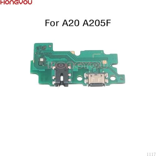 10PCS/Lot For Samsung A20 A205F SM-A205F USB Charging Dock Board Charge Plug Socket Jack Port Connector Flex Cable