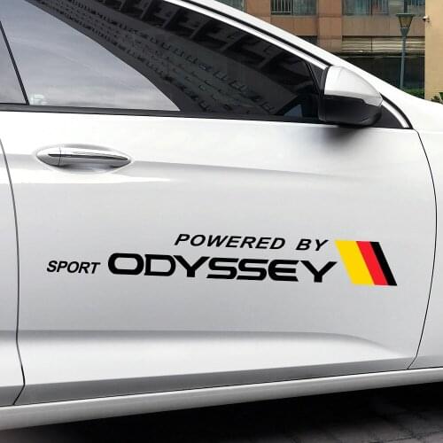 2PCS Motor Sport Auto Door Side Reflective Decals Car Graphical Vinyl Stickers For Honda Odyssey Auto Body Decor Car Accessories