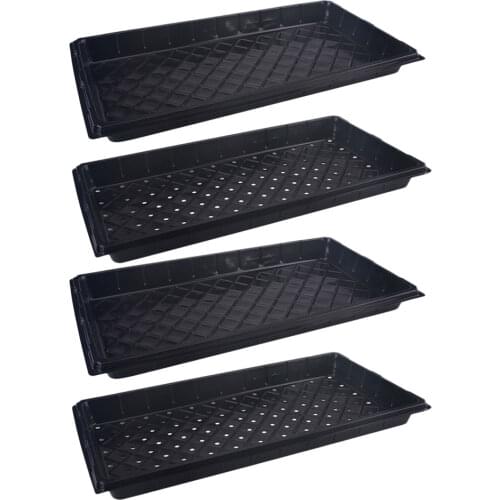 4Pcs Thickened Flowerpot Bases Flower Pot Storage Tray Rectangular Trays Water Tray Flower Pot Sunscreen Plastic Tray