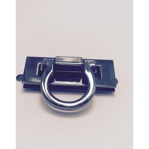 48 x20 mm gunmetal Rectangle shape turn lock bag twist lock