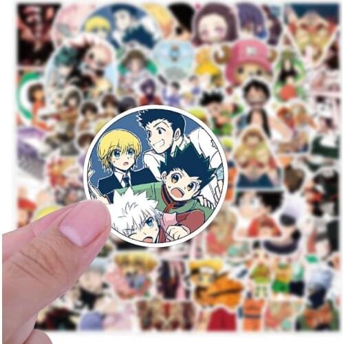50pcs Mixed Anime Stickers Demon Slayer Haikyuu Kids Toys DIY Phone Laptop Luggage Wall Notebook Car Graffiti Sticker Gift