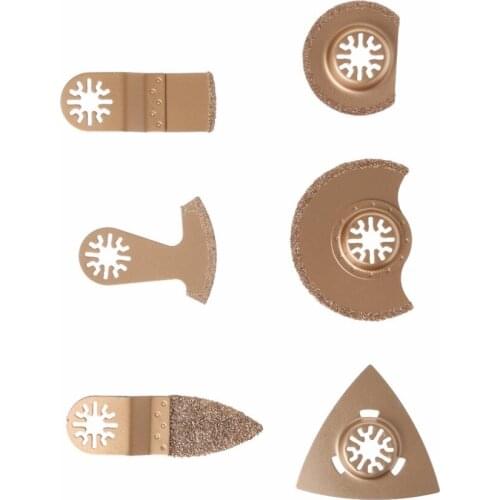 6pcs carbide oscillating Multi tool saw blade for Tile grout mortar concrete