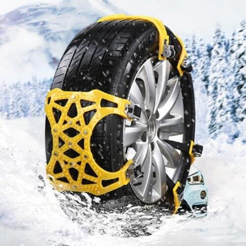 6PCS Car Tire Anti-Slip Snow Chains Ice Chains Cable Traction Mud Chains for Winter