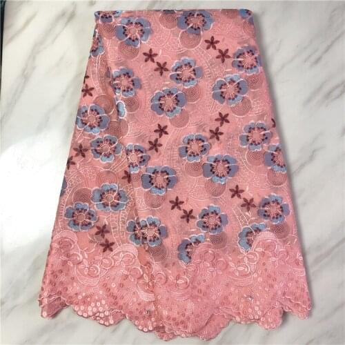 African Dry Lace Fabrics High Quality Cotton Lace Fabric Latest 2020 Swiss Voile Lace In Switzerland for wedding dress 16L19-84