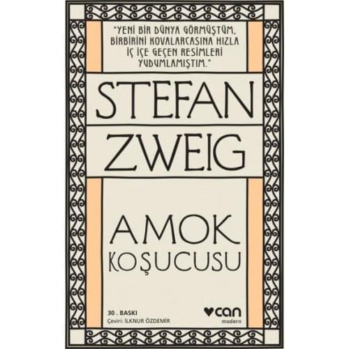Amok Runner Stefan Zweig Can Publications Modern Classics Series (TURKISH)