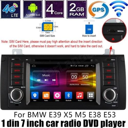Android 6.0 Car GPS Radio For BMW E39 X5 M5 E38 E53 DVD player WIFI Video stereo steering wheel control