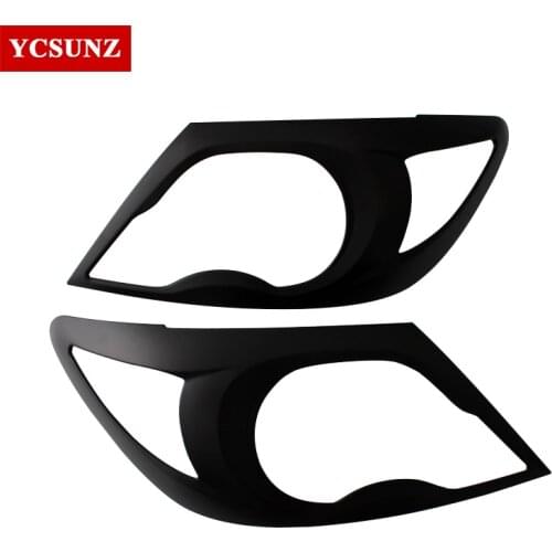 Car Styling Car Accessories ABS Matte Black Headlights Covers For Toyota Hilux Vigo 2005-2010