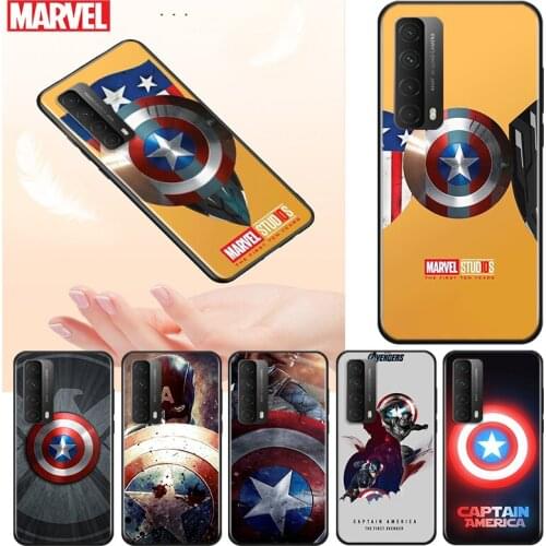 Marvel Captain America Shield For Huawei Y9S Y9A Y9 Y8P Y8S Y7P Y7A Y7 Y6S Y6 Y5P Y5 PRO Lite Prime 2020 2019 2018 Phone Case