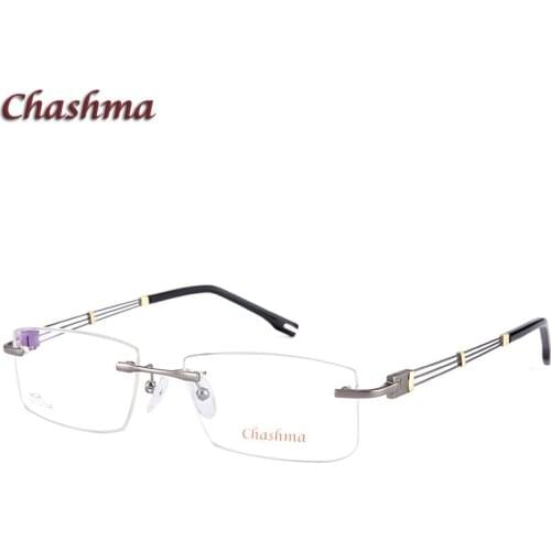 Designer Quality Frame Rimless Prescription Eyeglasses Mens Fashion Trend Stylish Eyeglass Spectacles Frame Width 138