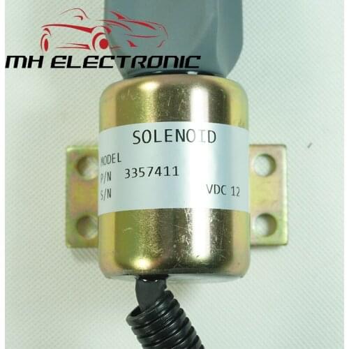 MH Electronic 12V 3357411 907120120014 3355427 TRA130805 Fuel Shutdown Solenoid Valve Shut off Stop For Cummins VW Ford 3 pin