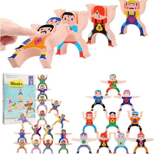 Hercules Acrobatic Troupe Villain Children Puzzle DIY Building Blocks Stacking Balance Parent-child Interactive Kids Table Game
